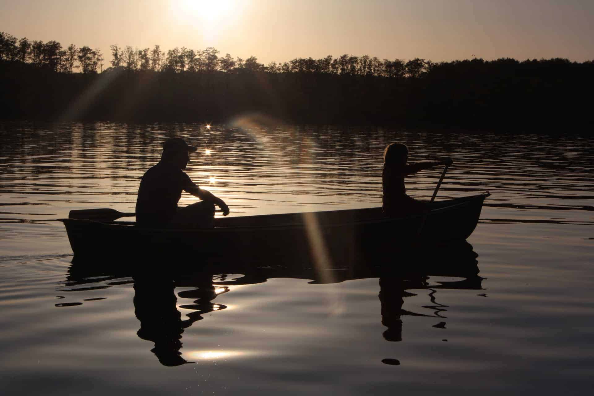 Night canoeing at Hocking Hills Adventures