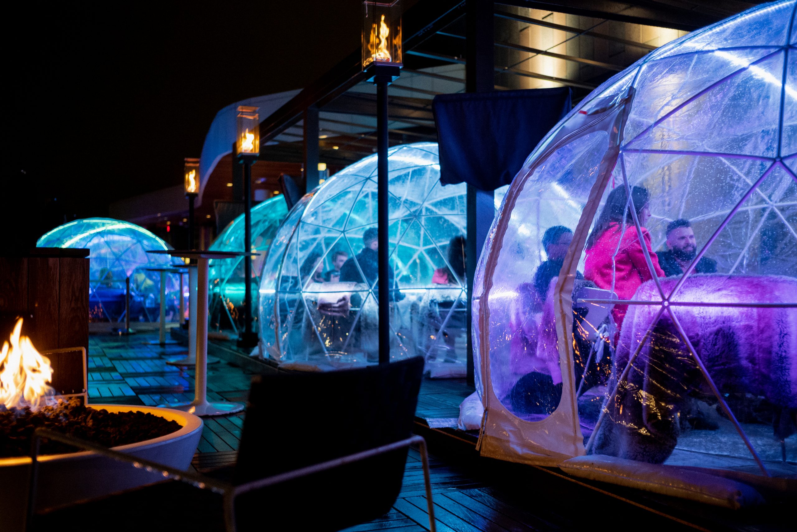 Safe outdoor dining in Columbus Igloos, pods, heated patios and more